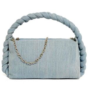 DENIM BRAIDED 🩵LIGHT BLUE🩵 CONVERTIBLE HANDBAG 🌟NWOT🌟